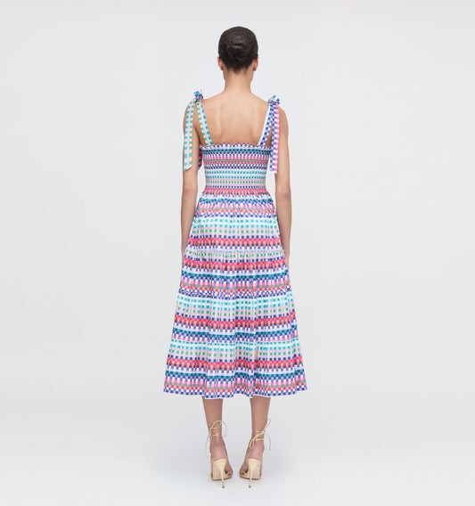 Colorful Striped Midi Dress