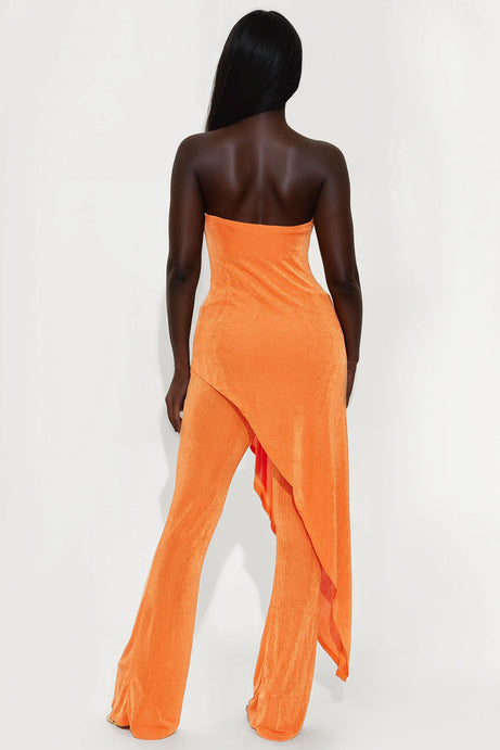 Strapless Asymmetrical Jumpsuit
