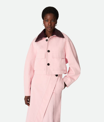 Pink Contrast - Collar Jacket
