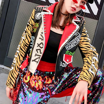 Embellished Biker Jacket