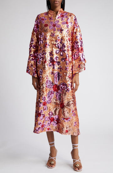 Sequin - Embroidered Midi Dress