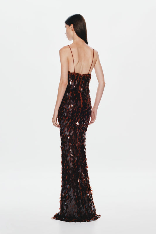 Sequin Cut - Out Maxi Dress