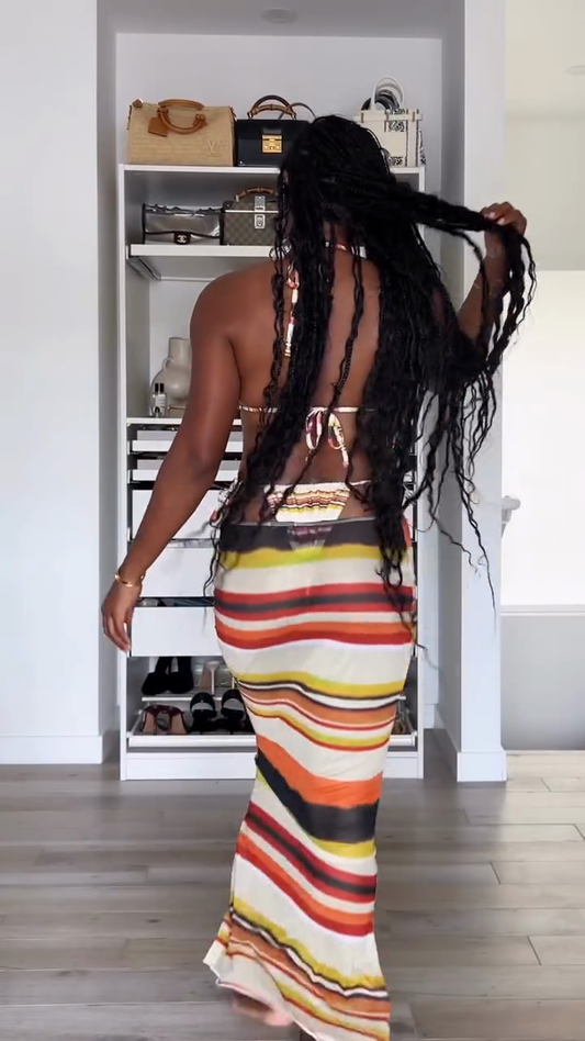 Striped Bikini Set