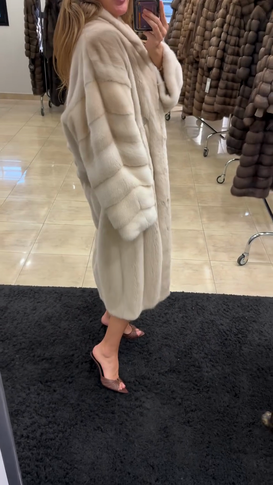 Ivory - Colored Fur Coat