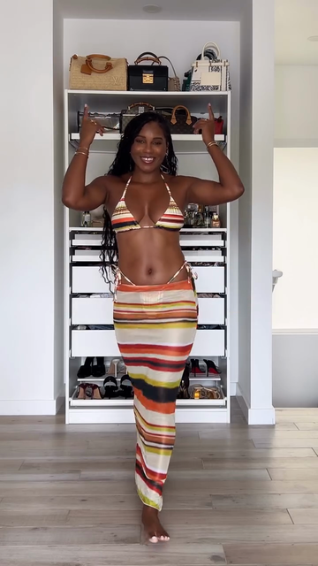 Striped Bikini Set