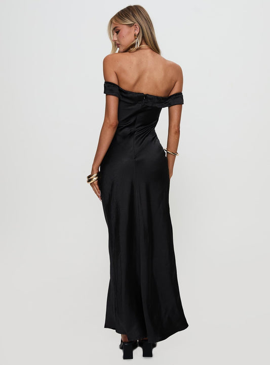 Off - The - Shoulder Cutout Maxi Dress
