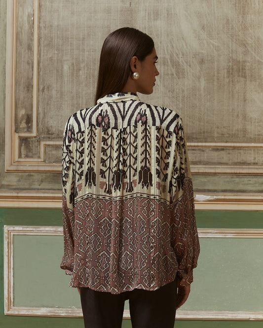 Graphic Long Sleeve Button-Down Shirt